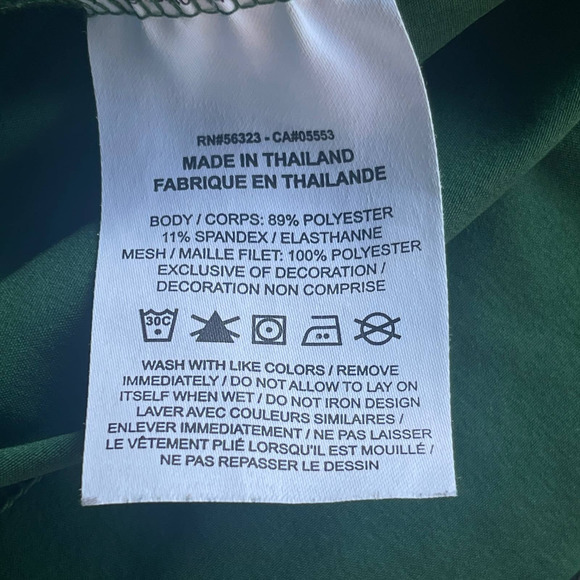 Nike Golf Shirt Mens Small Green Yellow Vented Quarter Zip - Picture 6 of 11